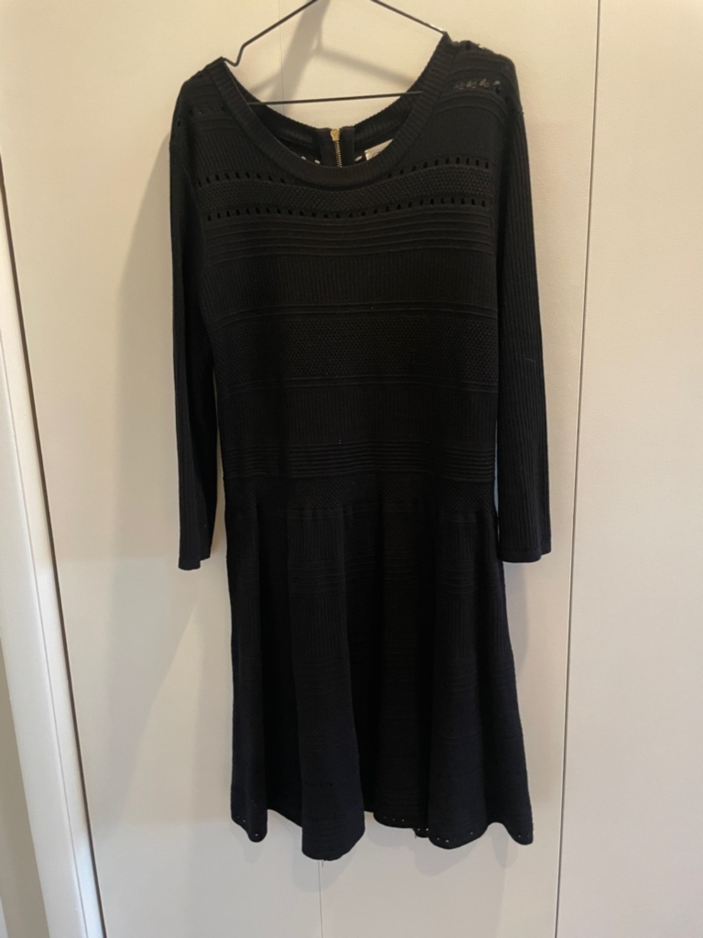Eliza J Black Ribbed Knit Dress
